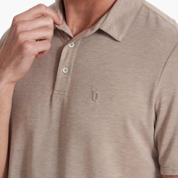 Vuori Men's Taupe Polo Shirt - Picture 2 of 5